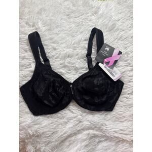 Awareness Underwire Bra unlined full figure 32D black bra